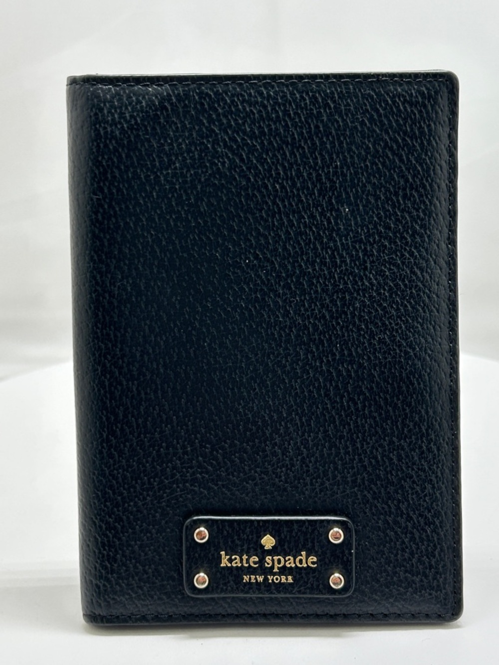Kate Spade, Black Pebble Leather Passport Holder, NWOT